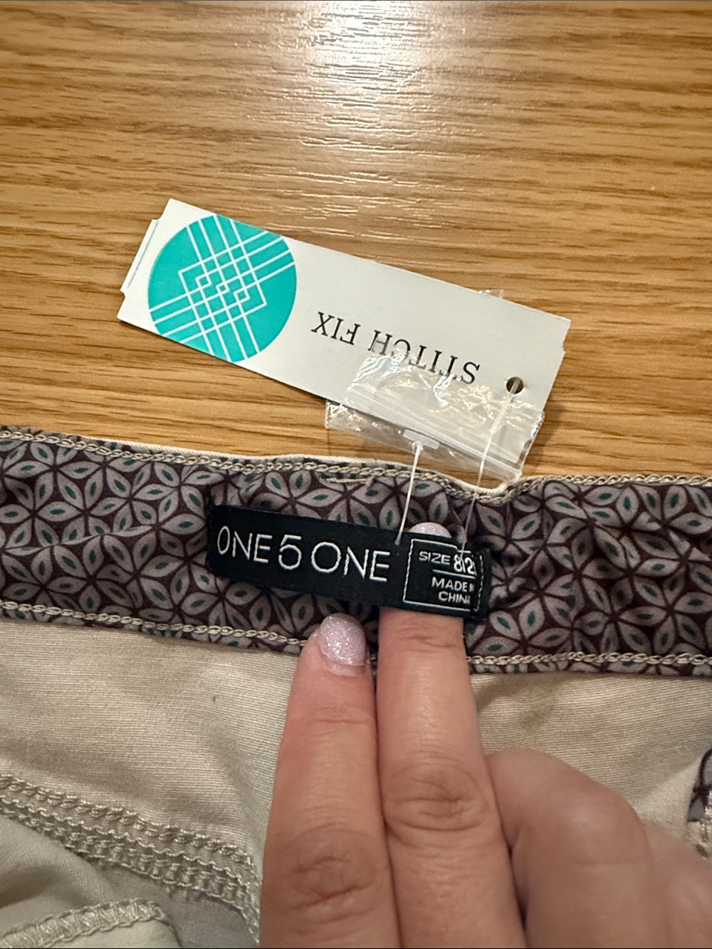 one 5 one Neutral Cuffed Bermuda Shorts - Picture 2 of 4